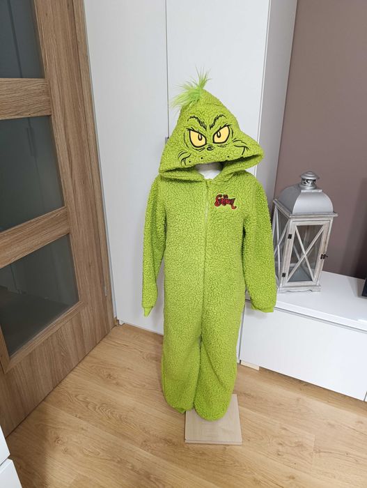 Strój karnawałowy GRINCH GRINCZ przebranie MIKOŁAJ święta 140/146 (375