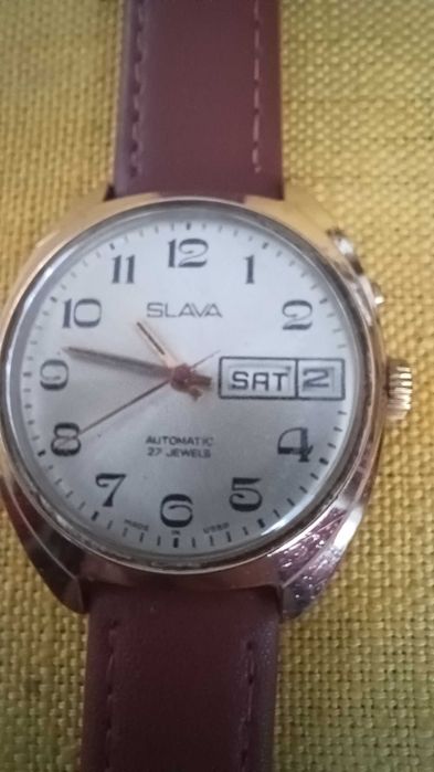 Piekny zegarek SLAVA Automatic 27 kamieni. Podwojny kalendarz