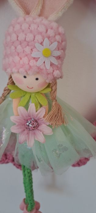 Coroa de Páscoa,  com coelhina, diametro 20cm, Novo
Aceito encomendas,