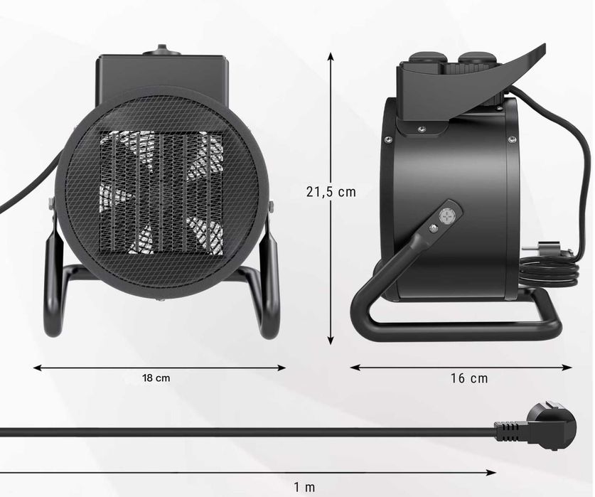 Przenośny Grzejnik 2000W Słoneczko Źródło Dodatkowego Ciepła W Pokoju