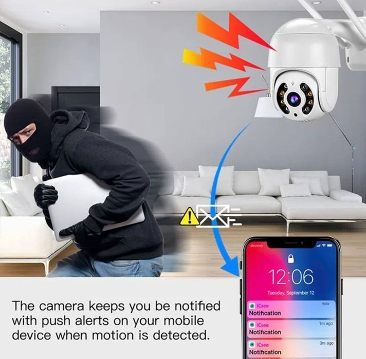 Камера відеоспостереження видеонаблюдение WiFi IP PTZ уличная iCsee A6