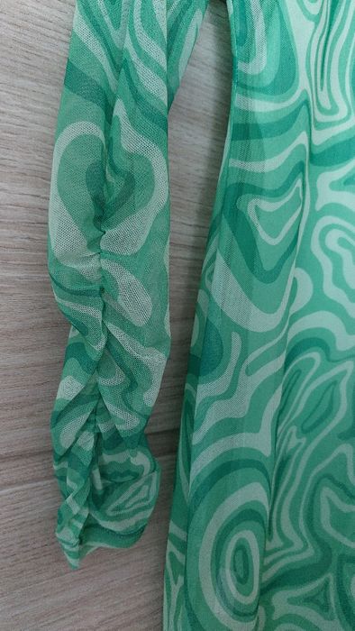 Sukienka zielona dwuwarstwowa Sinsay S