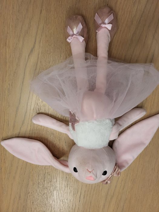 Maskotka różowy  króliczek 40cm (licząc bez uszu)