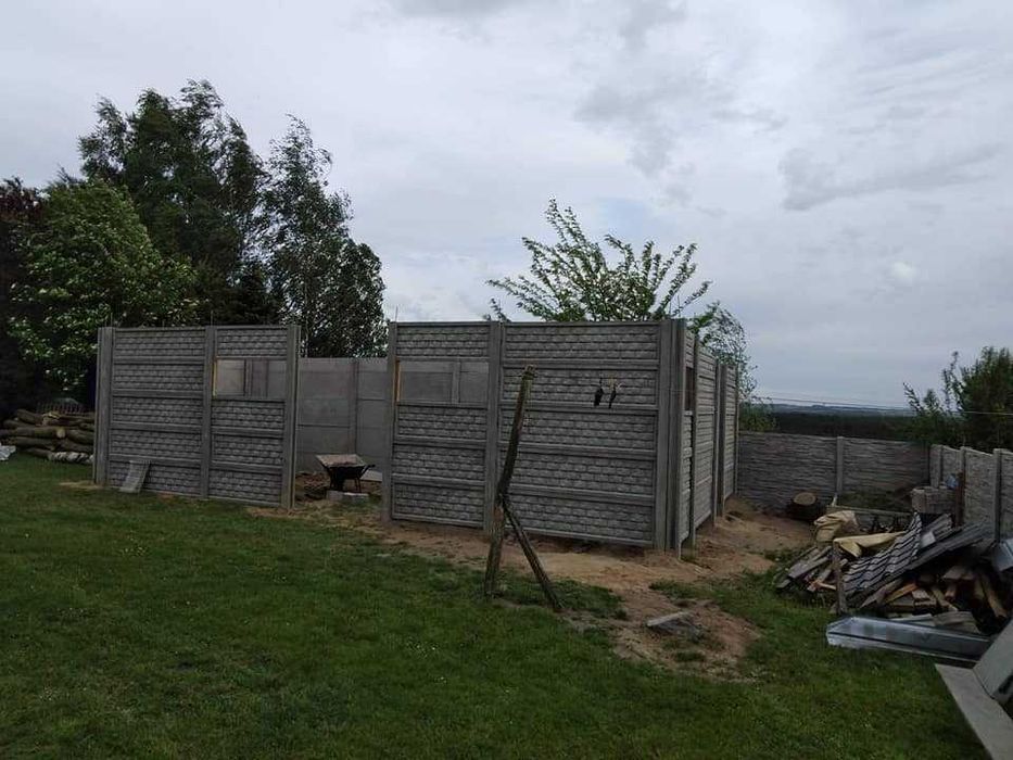 Garaż Wiata Ogrodzenie betonowe  panelowe