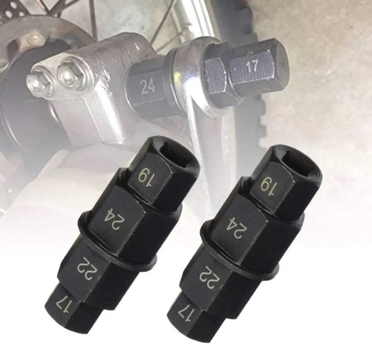 Chave Hexagonal Eixo Moto 4 em 1 - 17/19/22/24mm Aço Cr-V