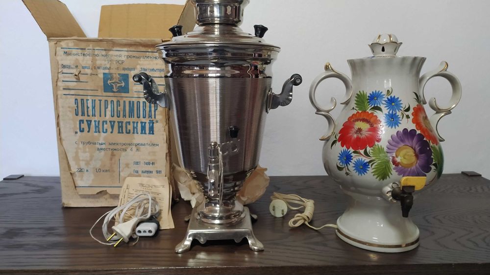 Електросамовар 4л і фарфоровий 3.5л. НОВІ