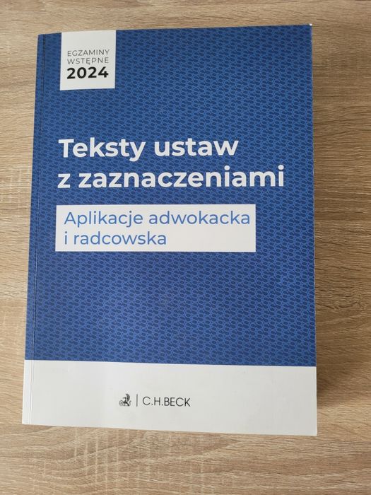Zestaw do nauki na egzamin wstępny na aplikację radcowską/adwokacką