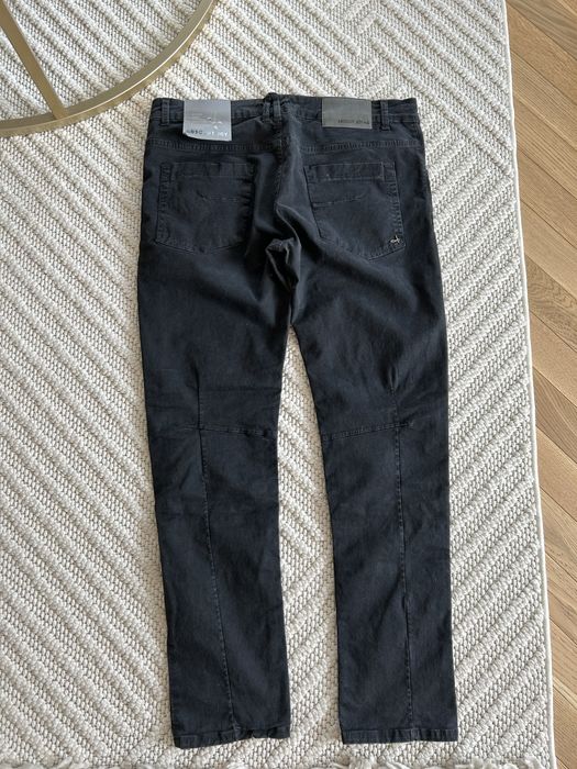 Spodnie męskie Absolut Joy jeans czarne przeszycia vintage grunge