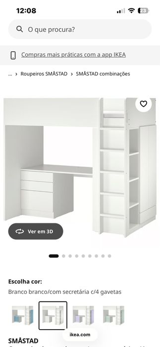 Vendo cama com arrumo e secretaria criança.