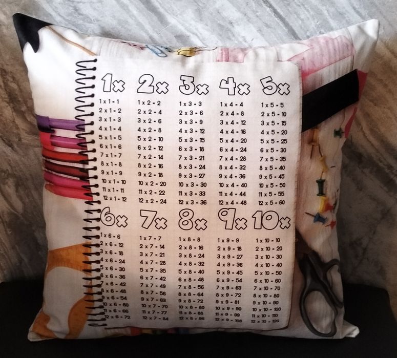 Poduszka Poduszka 38 x 38 cm Tabliczka mnożenia