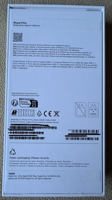 Iphone 17 Pro Silver 256GB