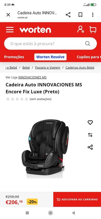 Cadeira auto ms sports
