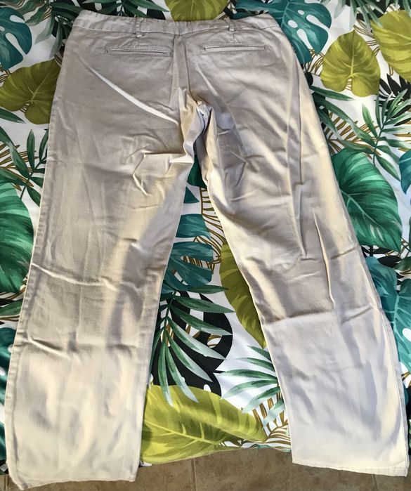 Calças Beje Benetton 38 Mulher