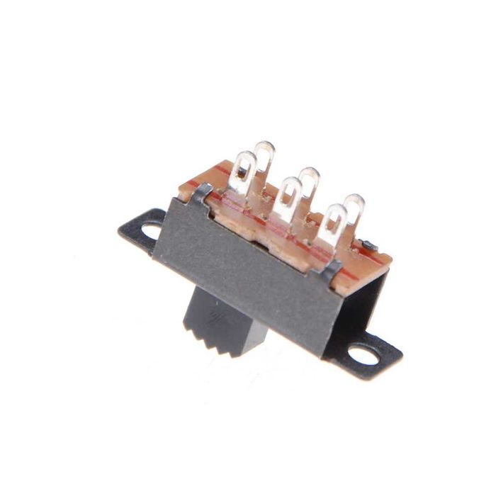 Cztery sztuki Przełącznik suwakowy 6Pin, DPDT 2P2T, Model SS22F32, otw