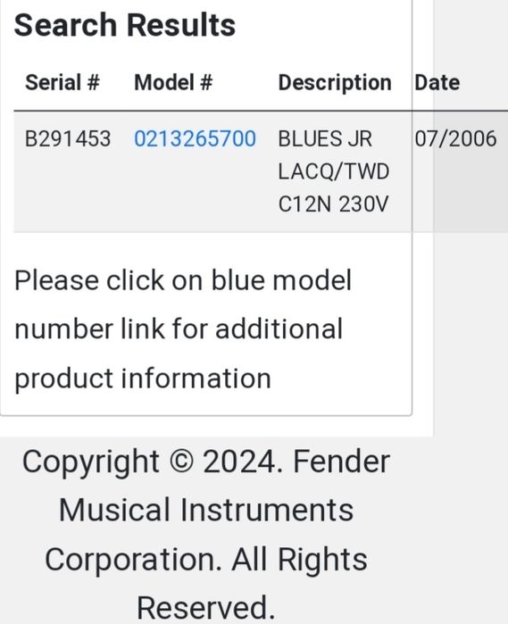 "Limited edition 60 anniversary"  FENDER Junior bleus série B