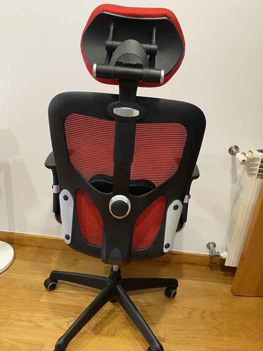Cadeira de Escritório Executiva EUROMOF Boston Vermelho ergonómica