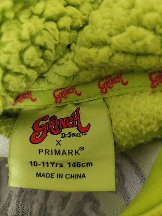 Strój karnawałowy GRINCH GRINCZ przebranie MIKOŁAJ święta 140/146 (375