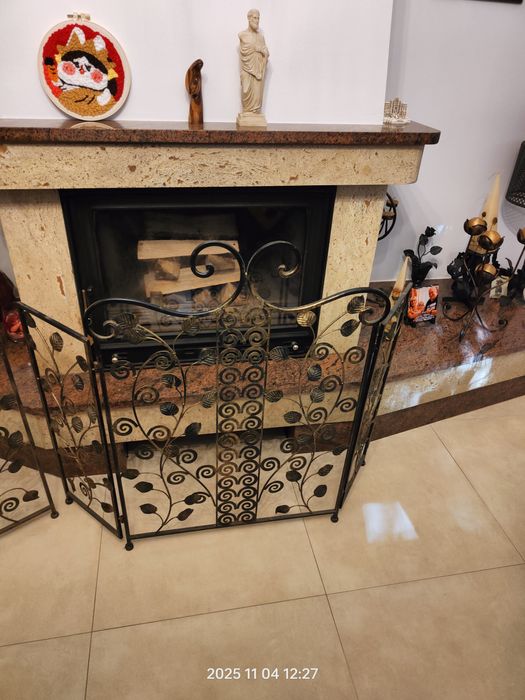 Parawan kominkowy, osłona kominka