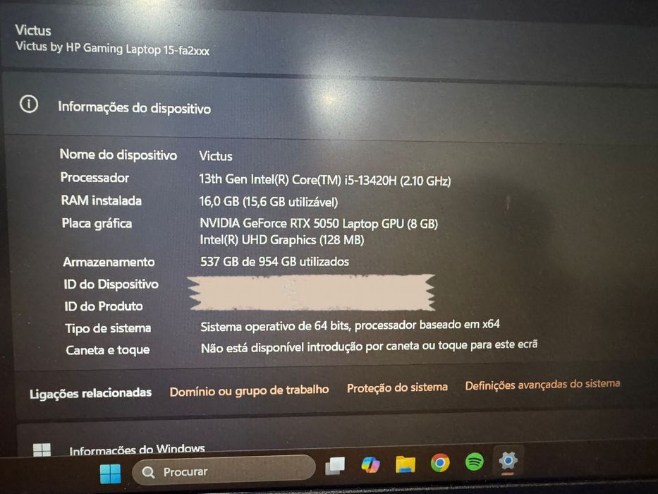 HP Victus 15 com 6 meses imaculado + mochila transporte