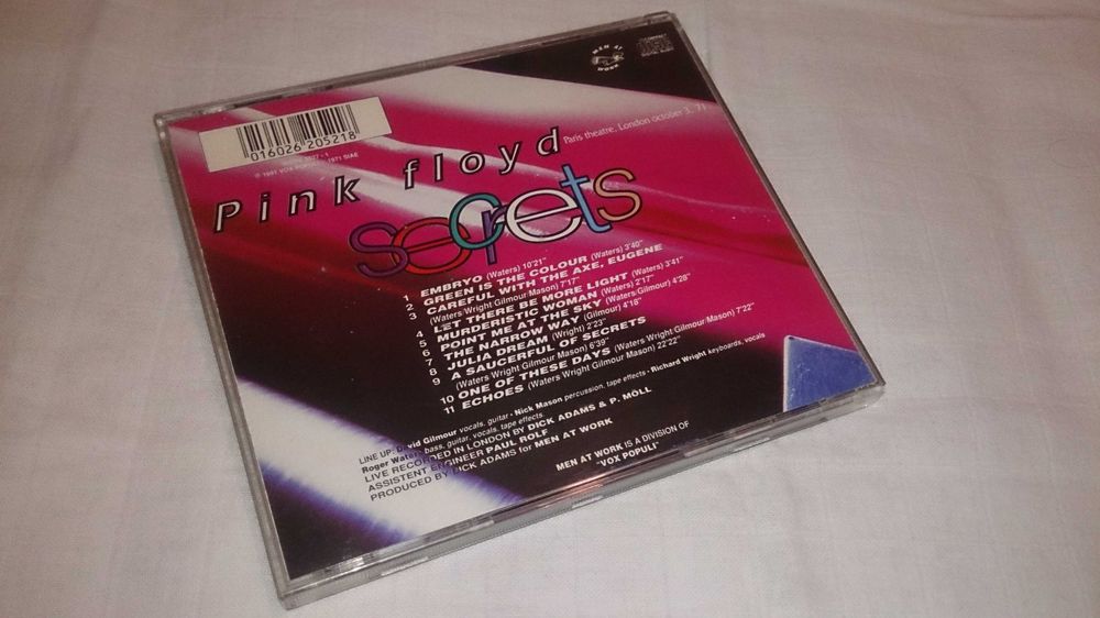 pink floyd (secrets) "paris theatre london october 3, 71" - cd raro