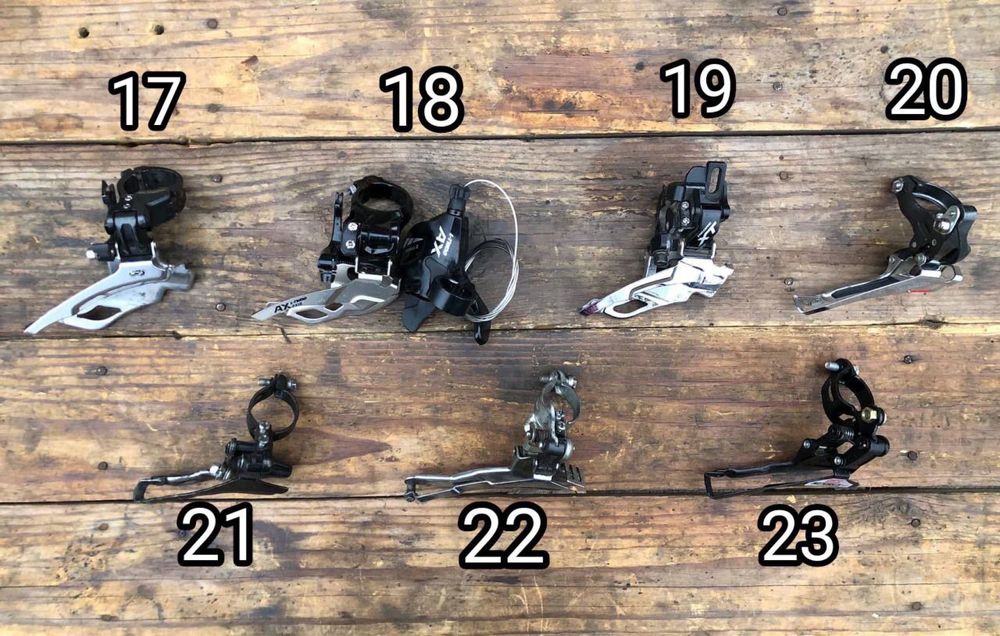 Переключатели скоростей передние и задние Shimano, Sram, Deore, XT, LX