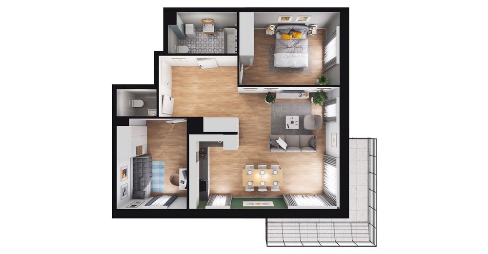 3-pokojowe mieszkanie 66m2 + balkon Bezpośrednio