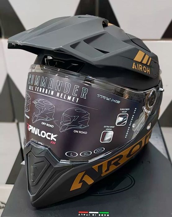 Capacete NOVO Airoh Commander Gold Matt (45% Desconto) Tam XS-S-L-XL