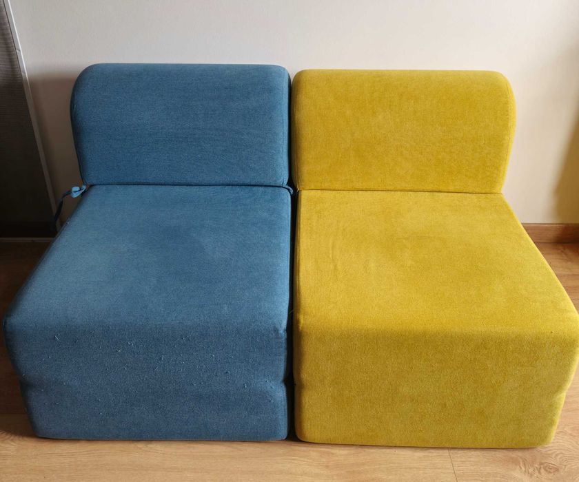 Sofá cambalhota amarelo