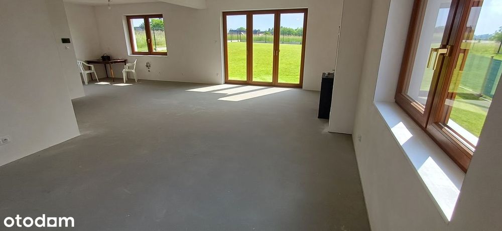 Nowy dom wolnostojący Szyce 170 m2 działka 8,46 ar ogrodzenie kominek
