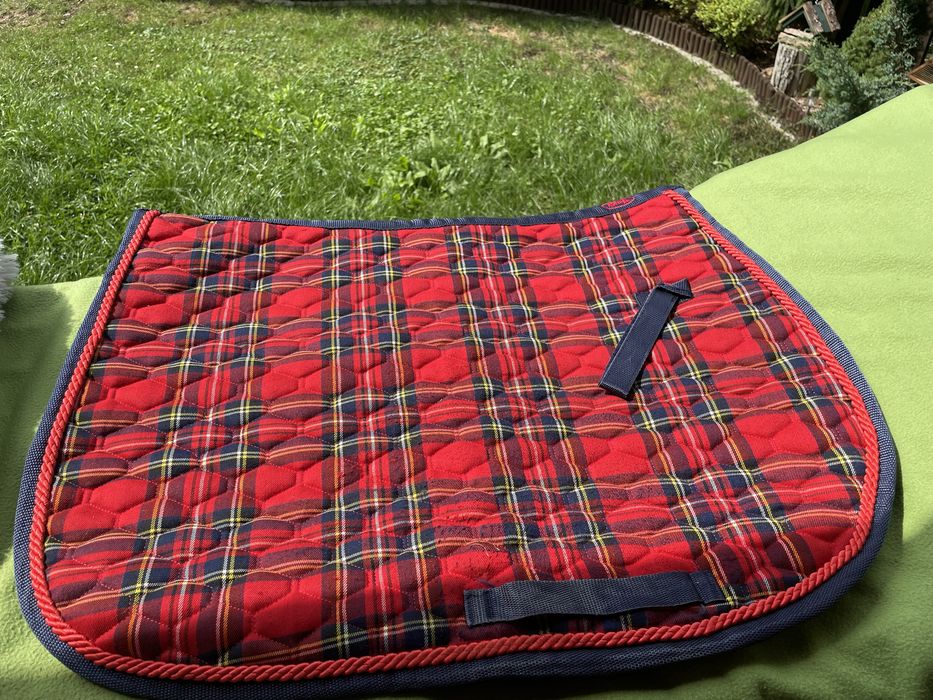 Czaprak York czerwony w kratkę