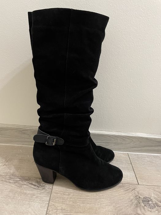 Сапоги натуральный замш