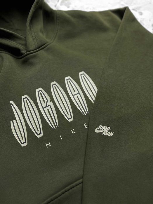 Zielona bluza z kapturem M Jordan