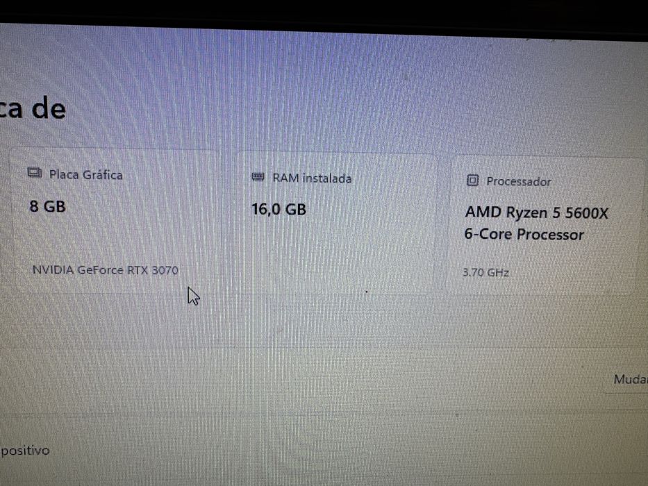 Pc rtx 3070 e ryzen 5600x