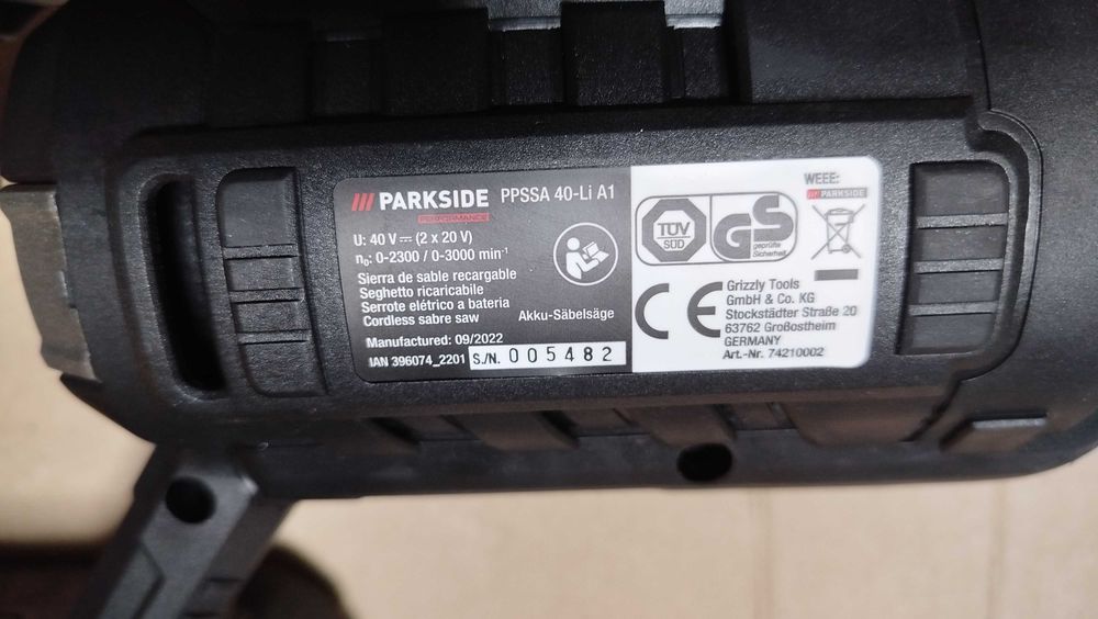 Serra Sabre sem fio PARKSIDE PERFORMANCE 40 V »PPSSA 40-Li A1« B-ware
