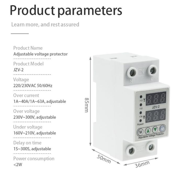 Реле напряжения и тока до 63А, регулируемые параметры: 650 грн ...