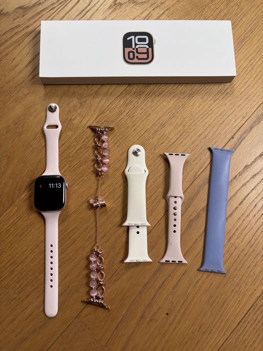 Jak nowy Apple Watch 10 GPS 42mm koperta  (różowe złoto) 64 GB