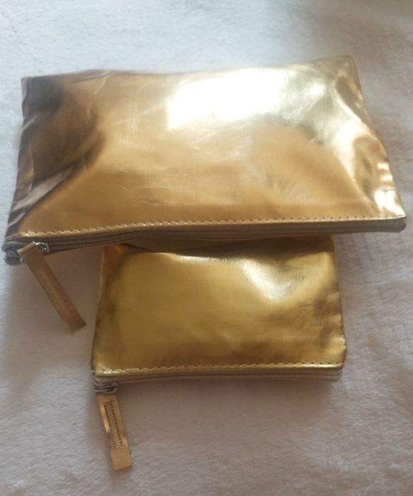 Kosmetyczki NOWE złote