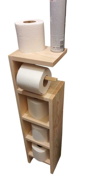 Stojak drewniany na papier toaletowy