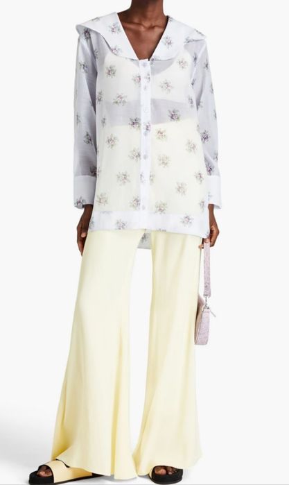 Ganni невероятно красивая блуза оверсайз органза