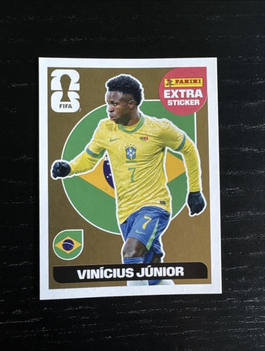 Extra Sticker Vinícius Júnior Gold Edition / Panini FIFA world cup