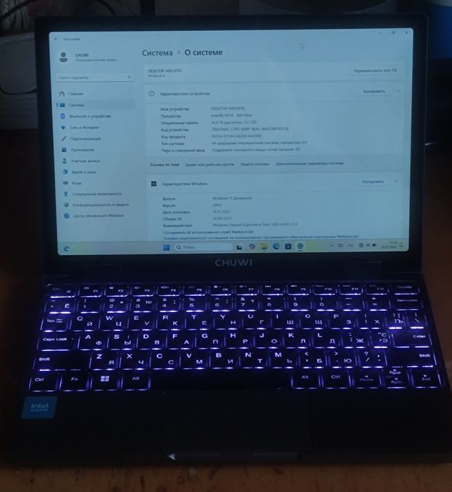 Ноутбук MiniBook X 2025 Gray - 10 дюймов -N150/16Гб/512Гб 0,92кг НОВЫЙ