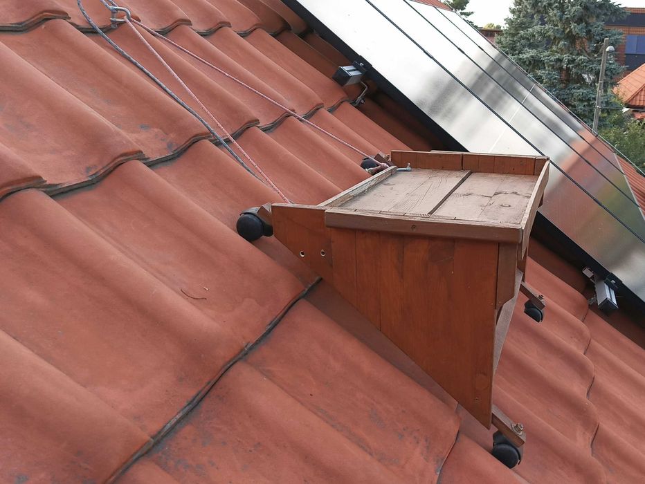 Wózek na dach, blat na prace na dachu, montaż paneli PV,