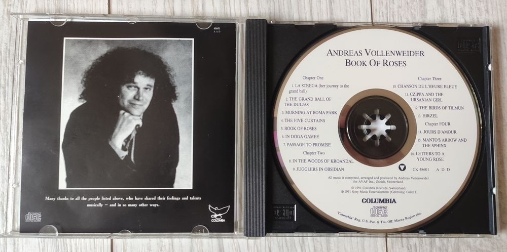 cd диск Andreas Vollenweider Book of roses