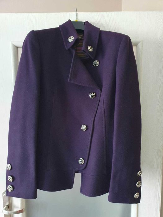 Płaszcz ocieplany śliwkowy