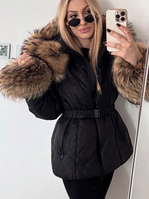 Płaszczyki futerko mankiety pompony HIT nowe