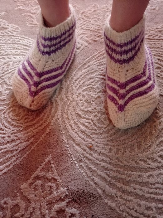 Вязанные тапочки