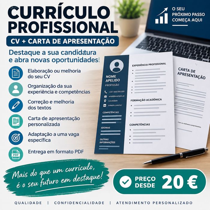 Currículo Profissional + Carta de Apresentação