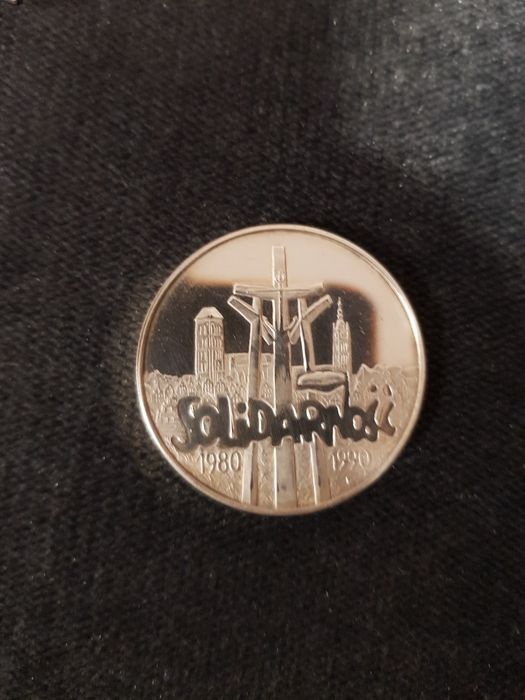 Moneta srebro solidarność 100000zł 1990rok