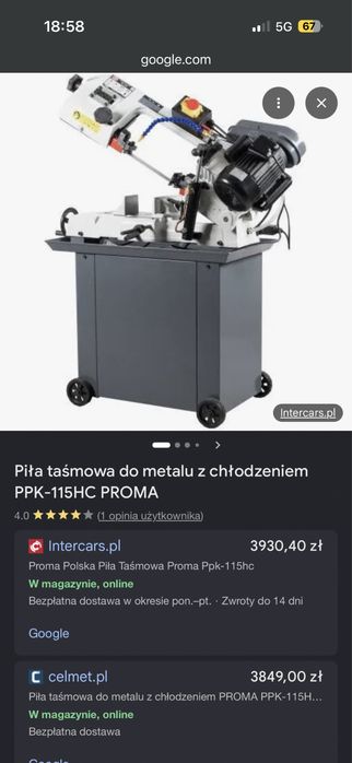 PROMA PIŁA tasmowa DO metalu PPK-115UH