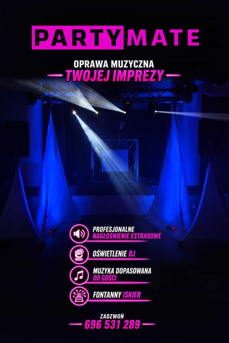 DJ na Twoją imprezę- urodziny, imprezy, 18-stki, nagłośnienie, oświetlenie, Trzcianka, Piła, Poznań
